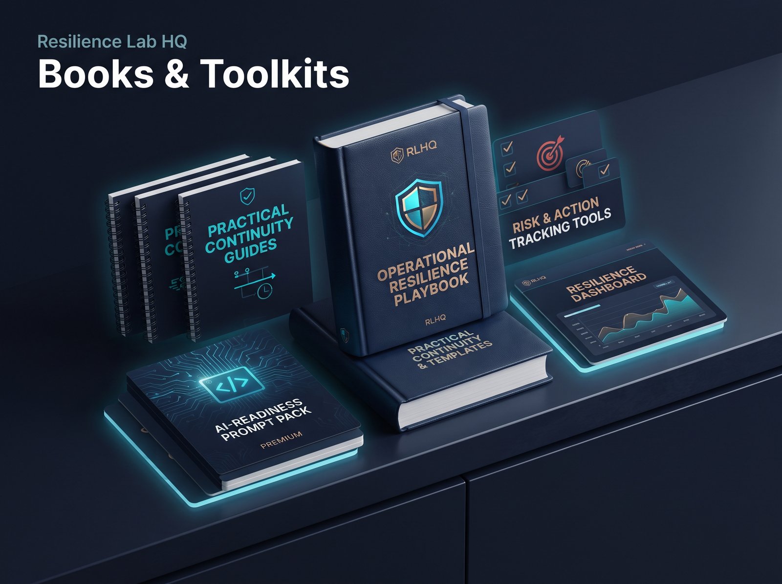Resilience Lab HQ books, toolkits, playbooks, and operational resources preview